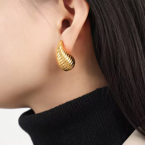 Korean Drop Statement Earring