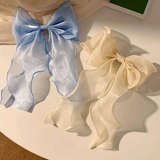 Bow ribbon hair clip