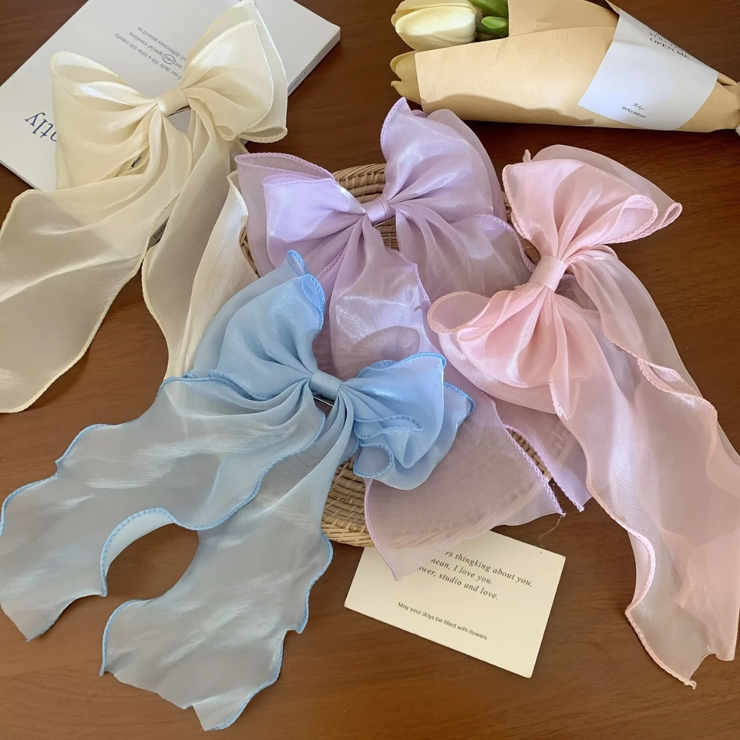 Bow ribbon hair clip