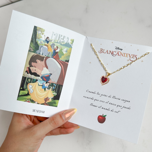 Small red heart necklace - Snow White Jewelry