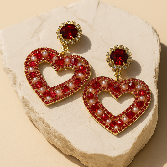 Red Heart Earrings