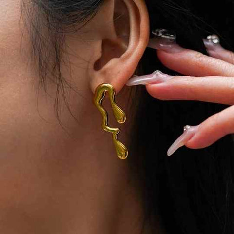 Sprial Gold Earings