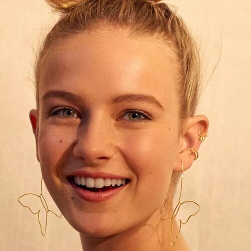 Gold Butterfly Dangle Earrings