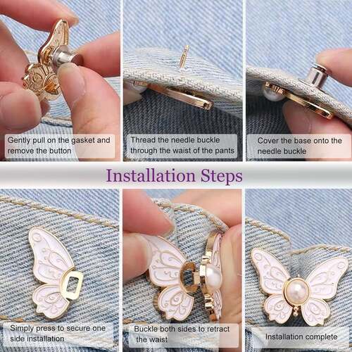 Stylish Detachable Butterfly Clips ( Pack of 10 )
