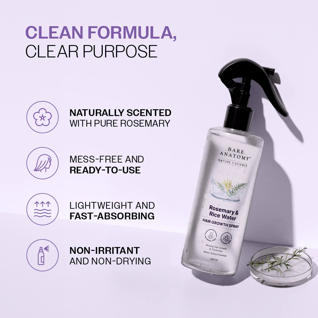 Rosemary & Rice Water Hair Growth Spray